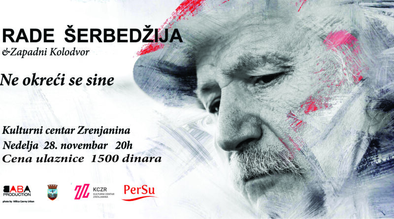 Plakat - koncert Radeta Serbedzije - KCZR - 28. 11. 2021.