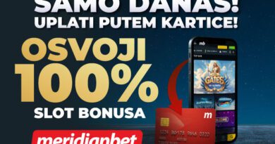 MERIDIAN: SAMO DANAS – OSVOJI 100% BONUSA NA UPLATU DEPOZITA
