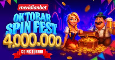 NOVIH MILION DINARA JE U IGRI – OKTOBAR SPIN FEST SE NASTAVLJA I DONOSI COINS TURNIR