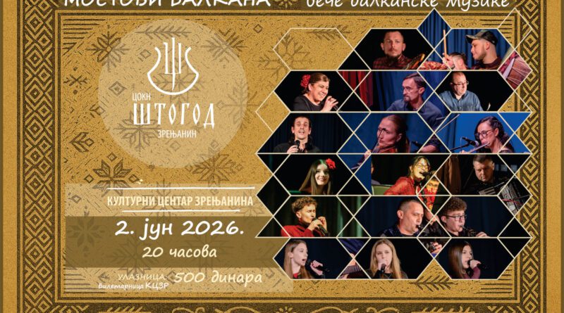 SCENSKO MUZIČKO VEČE 2. JUNA U KULTURNOM CENTRU: Izvorni ritmovi starih vremena